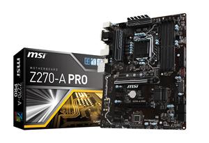 مادربرد MSI Pro Series Intel Z270 DDR4 USB 3 CrossFire ATX Motherboard (Z270-A PRO)