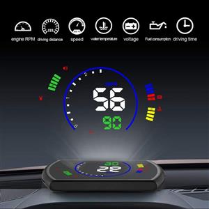 XYCING Car HUD Heads Up Display 5.8 inch OBD Digital Speedometer Windshield Projector OBD2 Vehicle Speed Dashboard Display MPH, RPM, Fuel Consumption, Speed Alarm, Water Temperature, Voltage, Mileage 