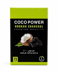 زغال کوکو پاور مدل نارگیل حبه ای وزن ۱ کیلوگرم