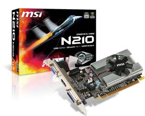 کارت گرافیک MSI Geforce 210 1024 MB DDR3 PCI-Express 2.0 Graphics Card MD1G/D3 (Renewed)