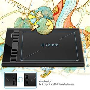 XP-PEN Star03 V2 12" Graphics Drawing Pen Tablet Drawing Tablet with 8192 Levels Pen Pressure Battery-Free Stylus Passive Pen Signature Board with 8 Hot Keys (Black) 