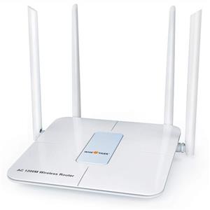 Wireless Router 1200mbps Long Range Wifi Router Ac High Speed Dual Band Router with 4 Lan Ports for Home Office internet Router Amazon Alexa with Wifi Extender for 2.4 ghz