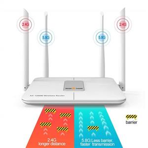 Wireless Router 1200mbps Long Range Wifi Ac High Speed Dual Band with 4 Lan Ports for Home Office internet Amazon Alexa Extender 2.4 ghz 