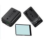 Sony RX-10, RX-10 II, RX-10 III Accessory Bundle - Consists of Sony NPFW50 Rechargeable Battery, Sony 100/240V Quick Charger, Sony Screen Protector