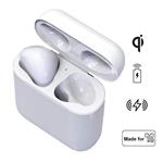 Wireless Charging Case Replacement Only Compatible with Air Pods (Charger not Included, No Bluetooth Pairing), Earbuds Protective Cover Built-in Battery Charge 5 Times (White) 