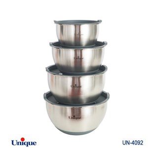 لگن 4 پارچه استیل درب دار یونیک UN-4092