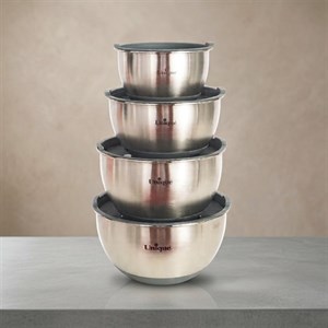 لگن 4 پارچه استیل درب دار یونیک UN-4092