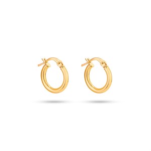 گوشواره حلقه ای طلا 18 عیار مدل حلقه پیچ کوچک کد EMR145 کیاگالری 