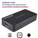 YOTOCAP 1080P HD Live Stream Outdoor Capture Box for Smart Phone with ezcap EZlive App YT-270