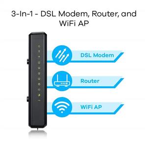 Zyxel VDSL2 ADSL2+ AC1600 WiFi Router and Modem with vectoring Support Combo WAN Compatible CenturyLink, Frontier, at&T Other Broadband Providers [VMG3925-B10A] 