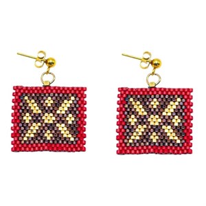 گوشواره طلا 18 عیار میوکی درفش کاویانی 