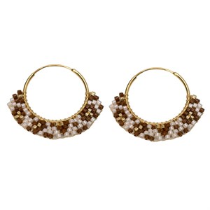 گوشواره طلا 18 عیار میوکی مدل mocha leopard کالکشن جنگل 