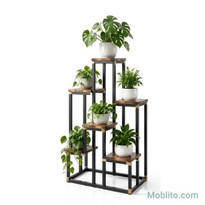 استند گل و گیاه طبقاتی چوب و فلز مدل اروین (Erwin)