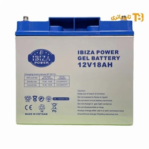 باتری UPS با ولتاژ 12 ولت و شدت جریان 18 آمپرساعت ایبیزا مدل IBZ 12-18