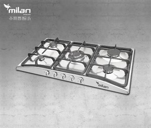 اجاق گاز رومیزی استیل توکار میلان مدل S1 برنز (milanbronze)