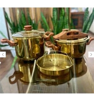 زودپز دوقلو طلایی تفال 4و6 لیتر اصل ساخت فرانسه کیفیت فوق العاده