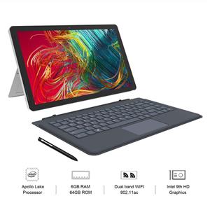 XIDU 13.3 inch PhilPad 2 Laptop Tablet IPS Touchscreen 2K 2560X1440 Intel N3350 6GB RAM 64GB ROM Metal Body WiFi Bluetooth Lightweight USB Type C Detachable Keyboard，Stylus Pen 
