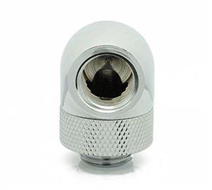 XSPC G1/4" 90° Rotary Fitting, Chrome, 12-Pack 