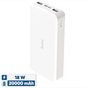 پاوربانک 18 وات شیائومی مدل Redmi ظرفیت 20000 میلی آمپرساعت اورجینال با 12 ماه گارانتی