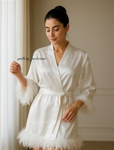 روبدوشامبر ساتن پردار