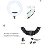 Yidoblo 96W 18" LED Ring Lights Kit FD-480 with Makeup Mirror,Light Stand,Camera Phone Holder & Carrying Bag,Dimmable Bi-Color Lighting for Photo Studio Video Portrait Film Selfie YouTube Photography