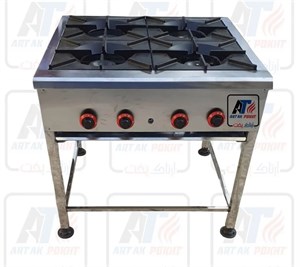 اجاق گاز صنعتی4شعله پایه دار