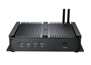 Kingdel Windows 10 Industrial PC, Fanless Mini Desktop Computer with Intel Celeron Dual Core CPU, 8GB RAM, 128GB SSD, 2xNICs, 4xUSB 3.0, 4xCOM RS232, HDMI, Wi-Fi, Full Metal Body 