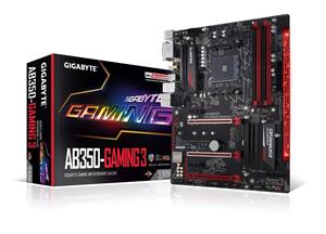 مادربرد GIGABYTE GA-AB350-Gaming 3 (AMD RYZEN AM4/ B350/ RGB Fusion/ Smart Fan 5/ HDMI1.4/ M.2/ SATA 6Gbps/ USB 3.1 Type-A/ ATX/ DDR4/ Motherboard) (Renewed)