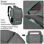 Laptop Backpack 18.4 Inch BRINCH Water Resistant Large Travel Backpack for Men Luggage Knapsack Computer Rucksack Hiking Bag College Backpack Fits 18-18.4 Inch Laptop Notebook Computer,Grey-Green