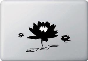 Yadda Design Co. The Lotus Pond MacBook or Laptop Decal 7.5 w x 4.5 Color Variations Available Black 