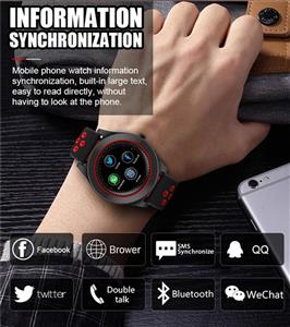 Kooman Smart Watch,Touch Screen Smart Wrist Watch Smartwatch Phone with SIM Card Slot Camera Pedometer Sport Tracker for iOS iPhone Android Samsung LG Smartphones for Men Women Child-Red 