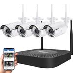 Wireless Security Camera System, GENBOLT Outdoor 1080P Home WiFi Security Surveillance Camera System, 8 Channels Full HD 1080P Video Record NVR with 4pcs 1080P Onvif IP Network Cameras,No HDD