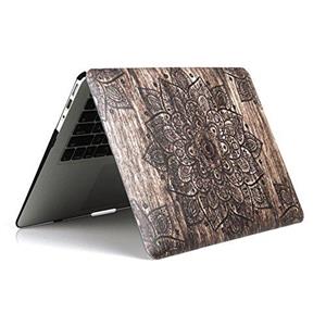 YMIX Plastic Cover Snap on Hard Protective Case for MacBook Air 13"(A1466 & A1369) , 01 Woodcut Lotus