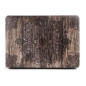 YMIX Plastic Cover Snap on Hard Protective Case for MacBook Air 13"(A1466 & A1369) , 01 Woodcut Lotus 