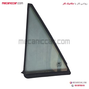 شیشه لچکی درب عقب چپ با نوار پراید صندوق دار