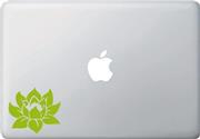 Lotus Flower - Design 1 - (Color Varaiations Available) MacBook or Laptop Vinyl Decal (Lime Green)