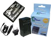Replacement for Yaesu VX-2 Battery and Charger with Car Plug and EU Adapter - Compatible with Yaesu FNB-82LI Digital Camera Batteries and Chargers (1200mAh 3.7V Lithium-Ion)