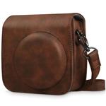 Fintie Protective Case for Fujifilm Instax Mini 8 Mini 8+ Mini 9 Instant Camera - Premium Vegan Leather Bag Cover with Removable Strap, Vintage Brown