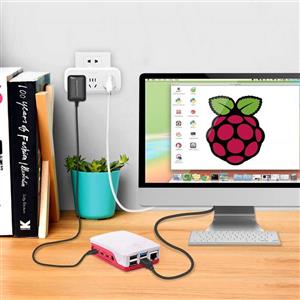 رزبری پای Raspberry Pi 4 مدل B IBERLS 5V 3A USB C Type Charger Cord Replacement for Power Supply Cable Compatible with RPi Model 1GB 2GB 4GB Version Adapter 