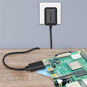 رزبری پای Raspberry Pi 4 مدل B IBERLS 5V 3A USB C Type Charger Cord Replacement for Power Supply Cable Compatible with RPi Model 1GB 2GB 4GB Version Adapter 