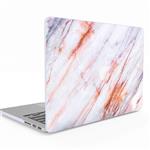 Personalised Stone Marble Customizable Name Orange White MacBook Pro 13 Inch Case Retina Display NO CD-ROM Model: A1502 / A1425 Release 2012-2015, Hard Case Cover