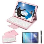 Galaxy Tab S3 9.7 Keyboard Case with Screen Protector & Stylus, REAL-EAGLE Slim Separable Fit PU Leather Case Cover Wireless Keyboard for Samsung Galaxy Tab S3 9.7 Inch SM-T820 T825, Pink
