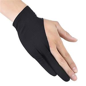 LUCKSTAR Artist Glove Pack of 2 - Anti-fouling Drawing Glove Graphic Drawing Tablet 2-Fingers Glove Artist Gloves for Light Box/Graphic Tablet/Pen Display/iPad Pro Pencil (S) 