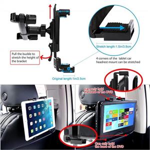 YOOHOO Tablet Car Headrest Mount, Universal 9'' DVD Player Holder for Car Backseat Seat Mount,360° Rotating Adjustable,for All 7"- 13" Tablet 