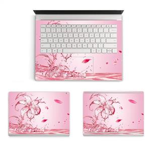 Masino 3 in 1 Body Protector Sticker Full Protective Decal Cover Skin for 15” 15 Inch Microsoft Surface Book 2 (2017 Released) Lily on Water Pink) 