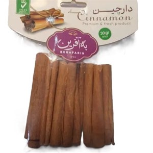 چوب دارچین درجه یک به آفرین (یک بسته پلمپ 30گرمی)