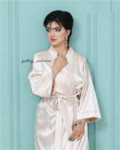 روبدشامبر ساتن ساده زنانه