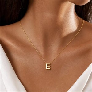 گردنبند دخترانه طلایی حرف E