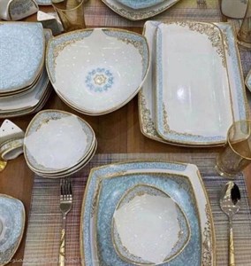 سرویس چینی پردیس ۳۰ پارچه طرح دنیای فیروزه