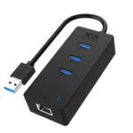 ICZI 3-Port USB 3.0 Hub with 10/100/1000 Gigabit Ethernet LAN Network Adapter (RJ45 Gigabit Ethernet Converter), Support Windows XP, Vista, Win7/8 (32/64 bit), Mac OS 10.6 and Above, Linux